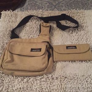 Cross body purse with matching wallet